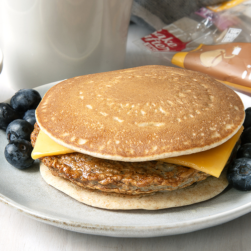 Sandwich, Buttermilk Pancake, WG, Chicken Sausage & Cheese, IW (6732)