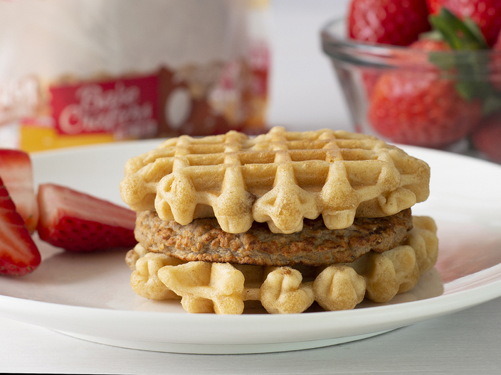 Sandwich, Maple Waffle, WG, Chicken Sausage, IW (6657)