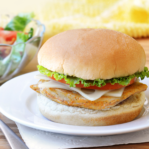 Hamburger Buns, Whole Grain White, Sliced, 3.75