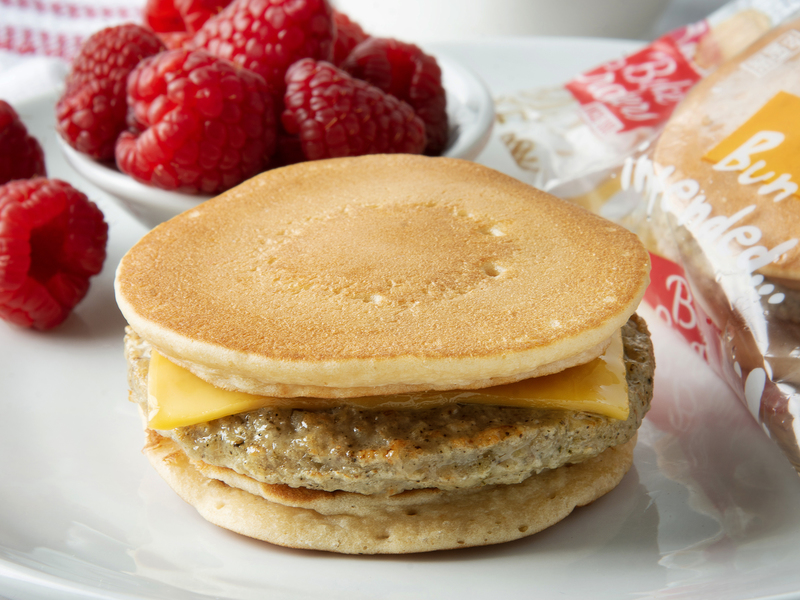 Sausage and Pancake Breakfast Sandwich - Breakfast Sandwich Recipe